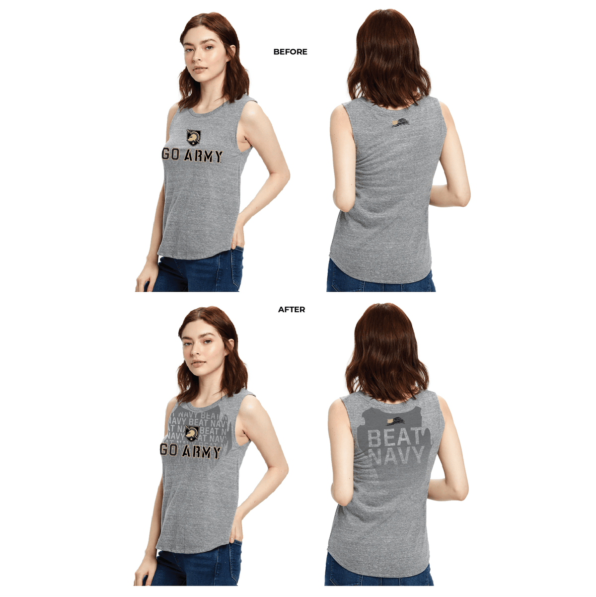 Women's Go Army - Beat Navy Sweat Tank